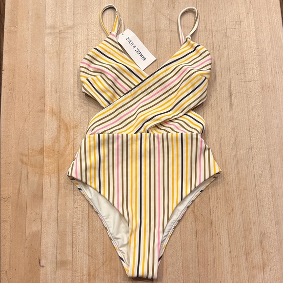 Zulu & Zephyr Stripe One-Piece NWT - Picture 2 of 5